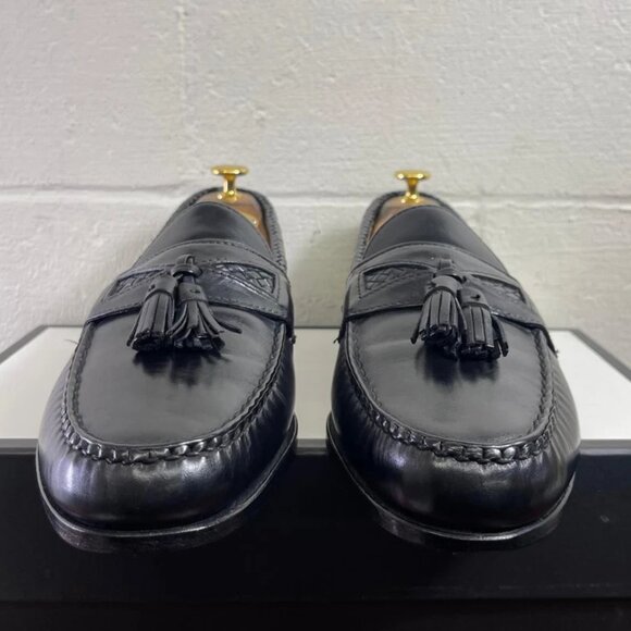Allen Edmonds 47711 Maxfield Black Leather Tassel Loafers Dress Shoes Men's 11 D - Picture 1 of 9